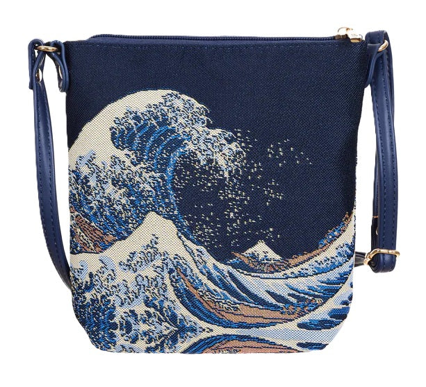 Signare Tapestry The Great Wave Crossbody Sling Bag