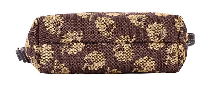 Signare Tapestry Jane Austen Oak Leaves Crossbody Sling Bag