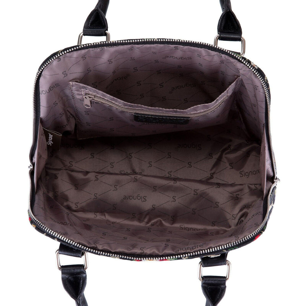 Signare Tapestry Convertible 2-in-1 Grab Bag – Mackintosh Simple Rose Black