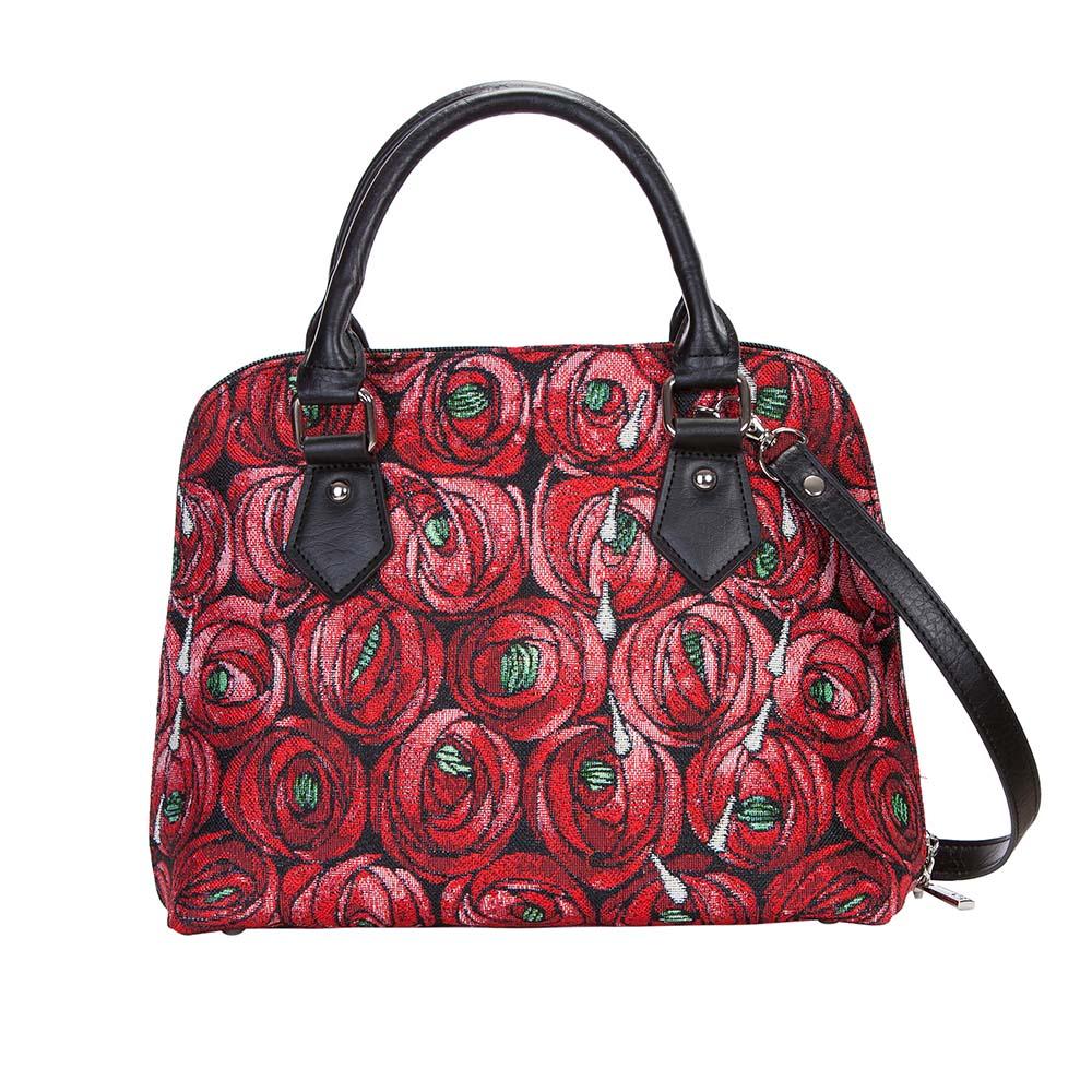 Signare Tapestry Convertible Grab & Shoulder Bag - Mackintosh Rose Teardrop