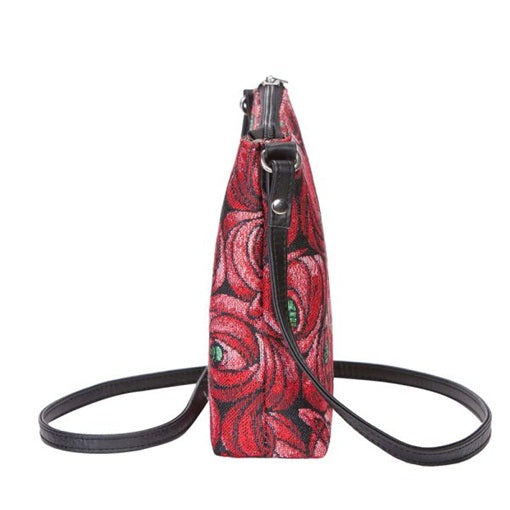 Signare Tapestry Mackintosh Rose Teardrop Crossbody Sling Bag