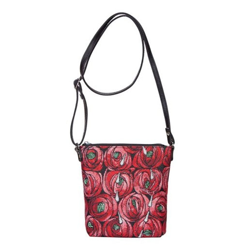 Signare Tapestry Mackintosh Rose Teardrop Crossbody Sling Bag