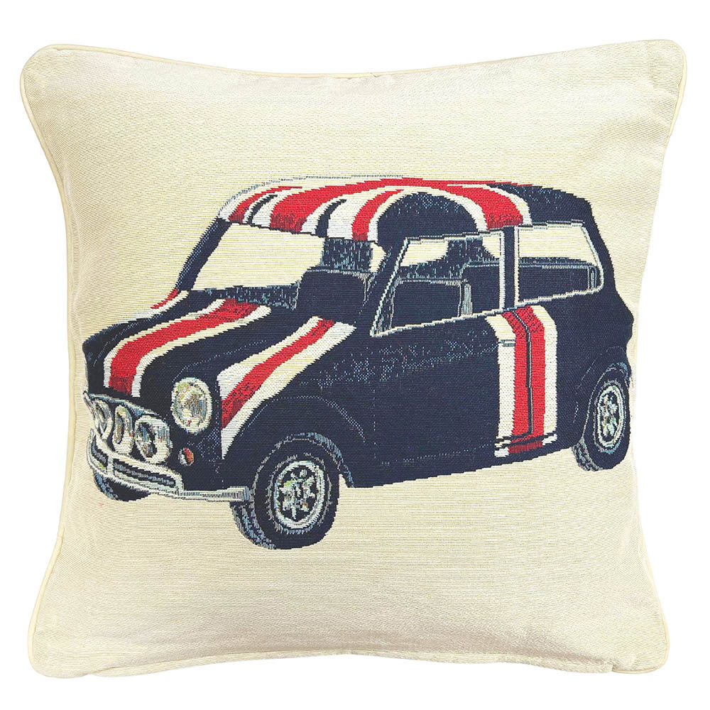 Signare Tapestry Cushion Cover 45cm - Union Jack Mini Car