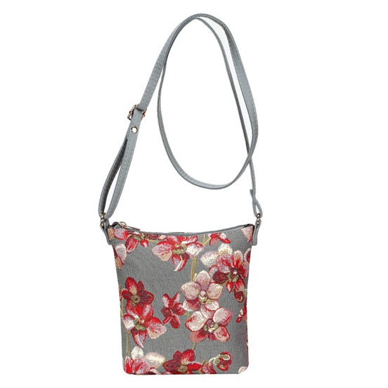 Signare Tapestry Orchid Crossbody Sling Bag