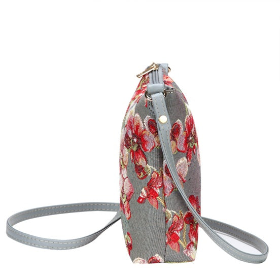 Signare Tapestry Orchid Crossbody Sling Bag