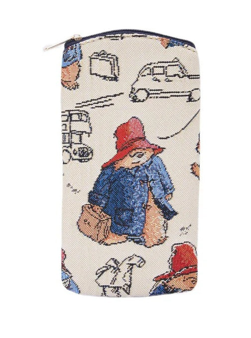 Signare Tapestry Zip Top Soft Glasses Case - Paddington Bear Cream