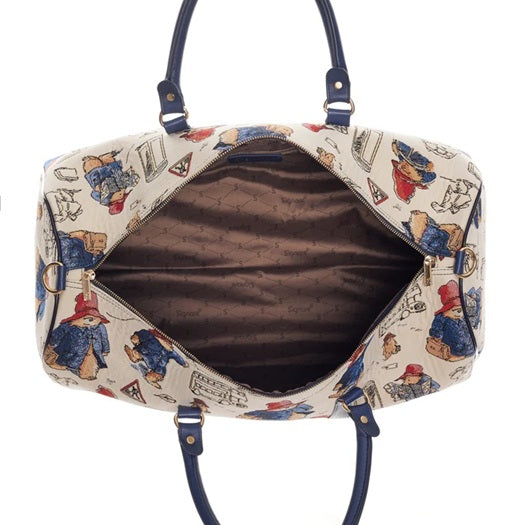 Paddington Bear Tapestry Cream Big Holdall Travel Bag | Signare Tapestry