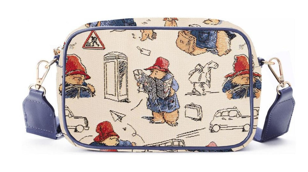 Signare Tapestry Camera Hip Cross Body Bag - Paddington Bear Cream