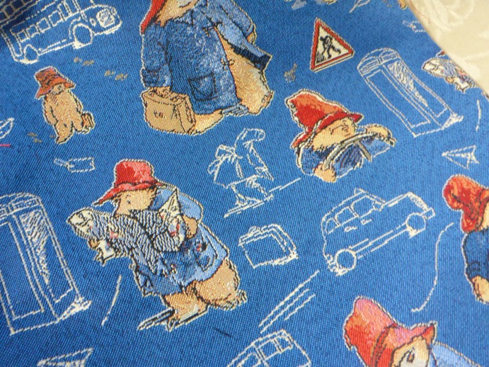 Signare Tapestry Flat Tote Shopper Bag - Paddington Bear Blue