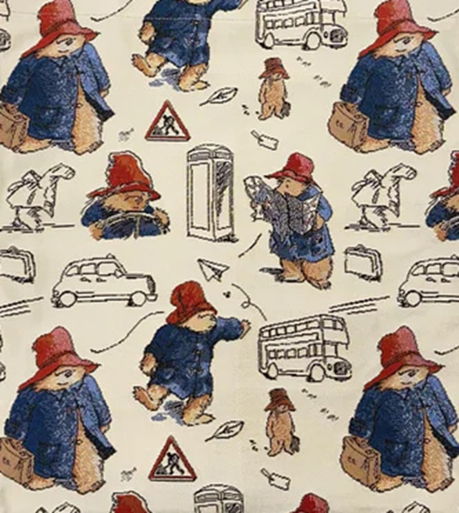 Signare Tapestry Flat Tote Shopper Bag - Paddington Bear Cream