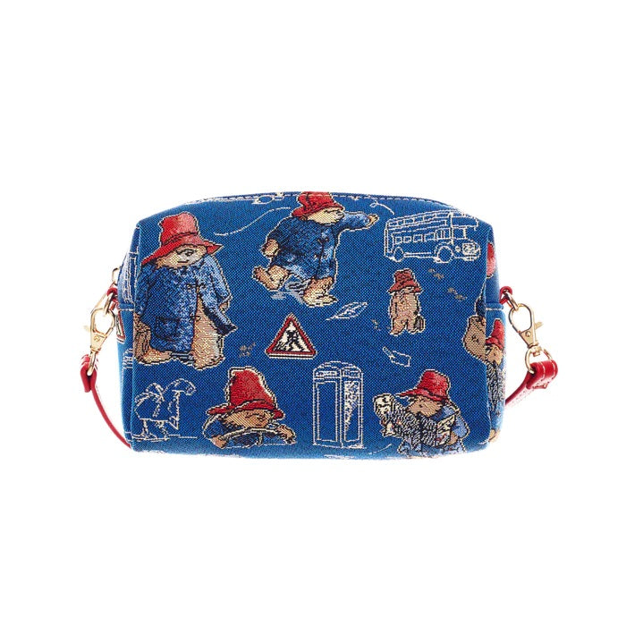 Signare Tapestry Hip Cross Body Bag - Paddington Bear Blue & Red