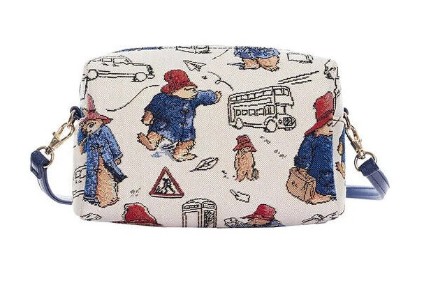 Signare Tapestry Hip Travel Bag - Paddington Bear Cream Blue