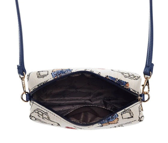 Signare Tapestry Hip Travel Bag - Paddington Bear Cream Blue