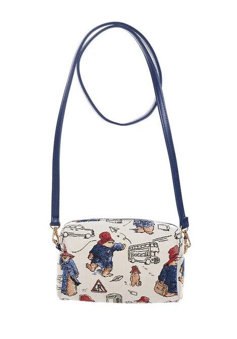 Signare Tapestry Hip Travel Bag - Paddington Bear Cream Blue
