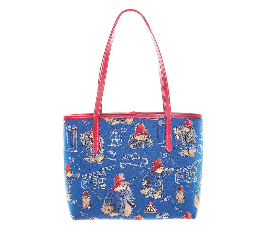 Signare Tapestry College Large Tote Bag - Paddington Bear Blue