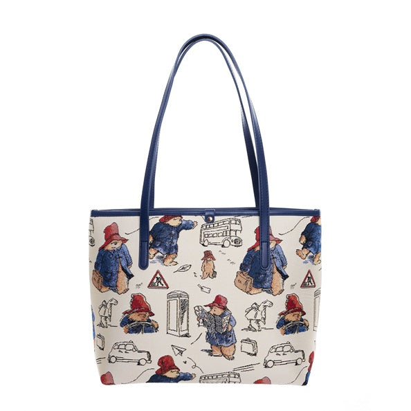 Signare Tapestry College Large Tote Bag - Paddington Bear Cream