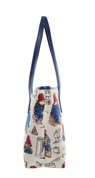 Signare Tapestry College Large Tote Bag - Paddington Bear Cream