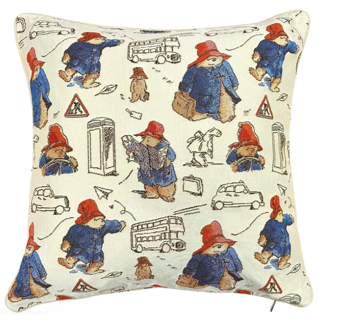 Signare Paddington Bear Tapestry Cushion Cover 45cm x 45cm Cream