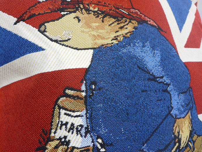 Signare Tapestry Throw Cushion Cover 45cm - Paddington Bear Union Jack