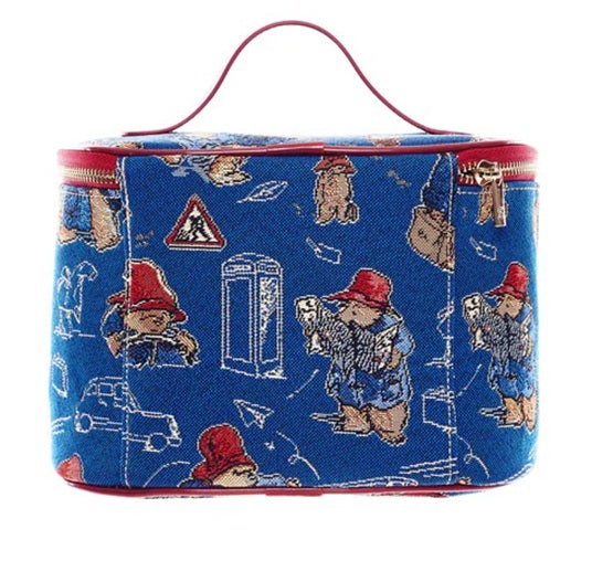Signare Tapestry Vanity Cosmetic Bag - Paddington Bear Blue