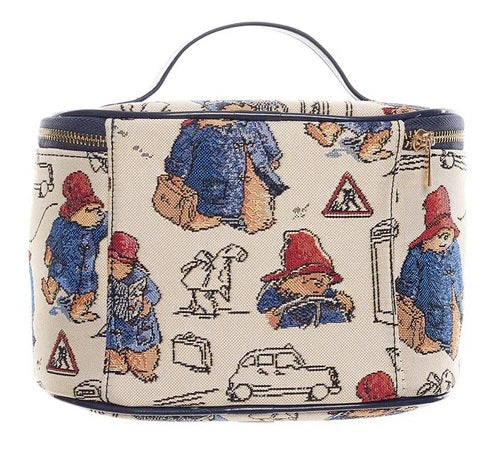 Signare Tapestry Vanity Cosmetic Bag - Paddington Bear Cream