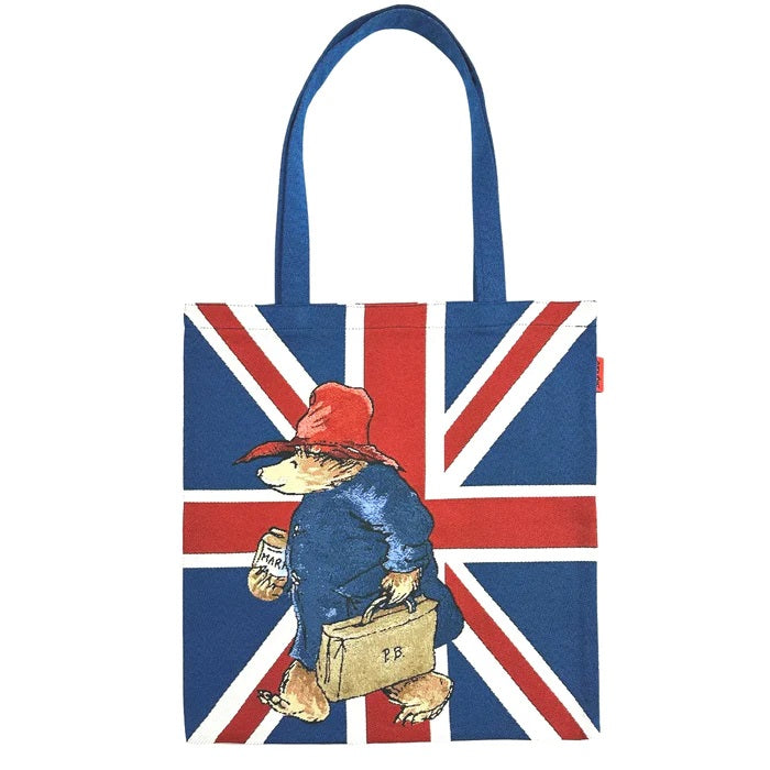 Signare Tapestry Flat Shopper Tote Bag - Paddington Bear Union Jack