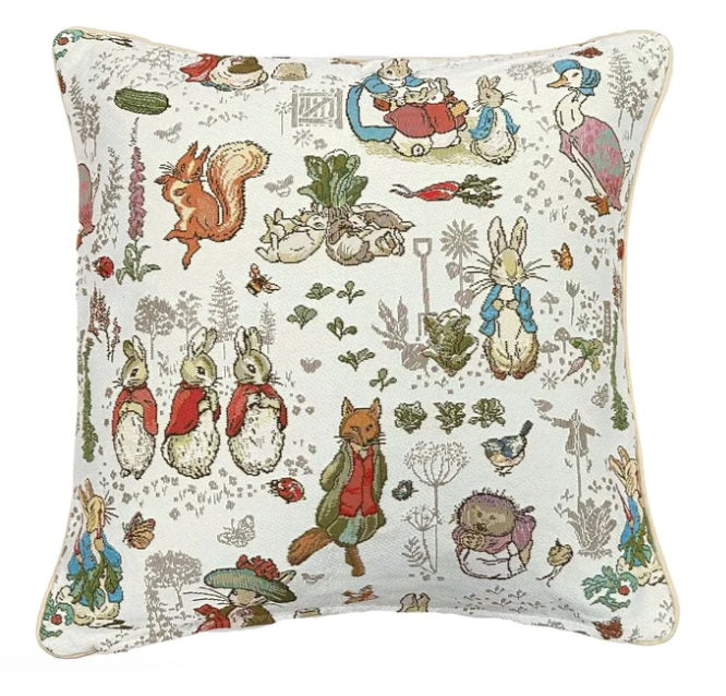 Signare Tapestry Cushion Cover 45cm - Peter Rabbit Cream
