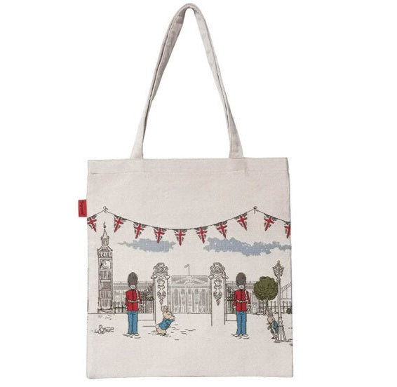 Signare Tapestry Flat Tote Shopper Bag - Peter Rabbit Victorian London
