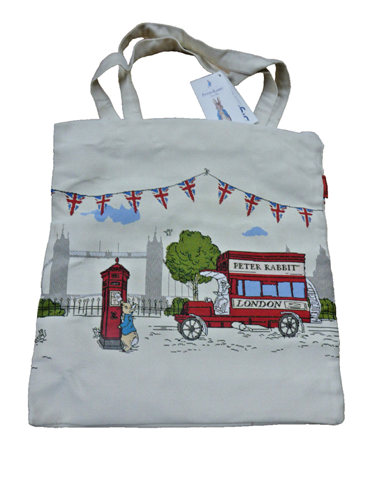 Signare Tapestry Flat Tote Shopper Bag - Peter Rabbit Victorian London