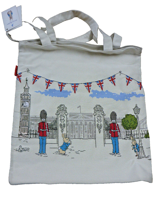 Signare Tapestry Flat Tote Shopper Bag - Peter Rabbit Victorian London