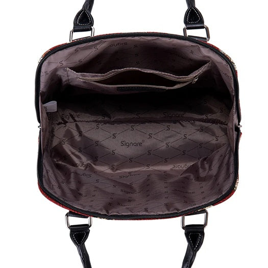 Signare Tapestry Convertible Grab & Shoulder Bag - Pug