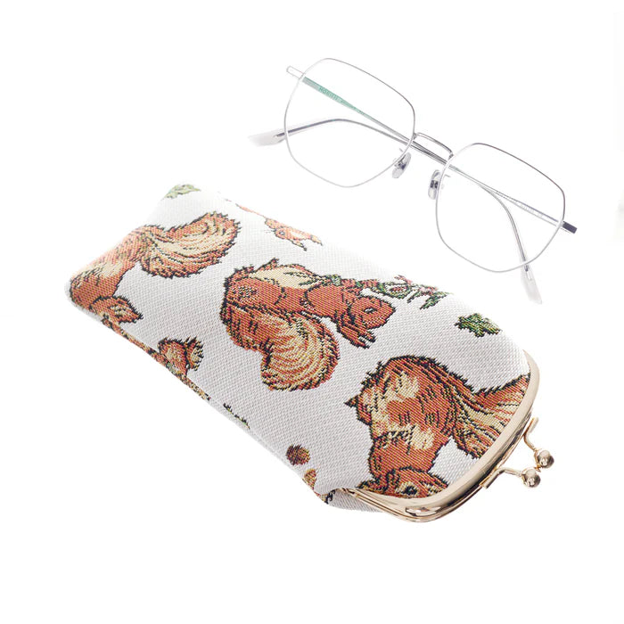 Signare Tapestry Clasp Top Soft Glasses Case - Beatrix Potter's Squirrel Nutkin