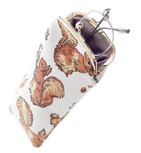 Signare Tapestry Clasp Top Soft Glasses Case - Beatrix Potter's Squirrel Nutkin
