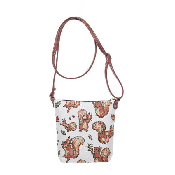 Signare Tapestry Squirrel Nutkin Crossbody Sling Bag