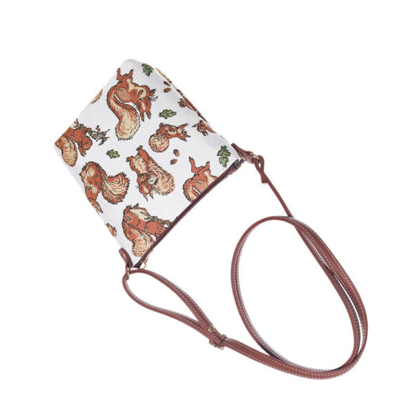 Signare Tapestry Squirrel Nutkin Crossbody Sling Bag