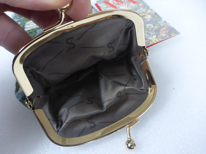 Signare Tapestry Clasp Top Soft Glasses Case - Strawberry Thief Grey
