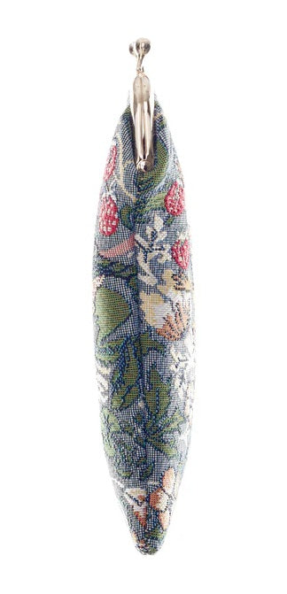 Signare Tapestry Clasp Top Soft Glasses Case - Strawberry Thief Grey