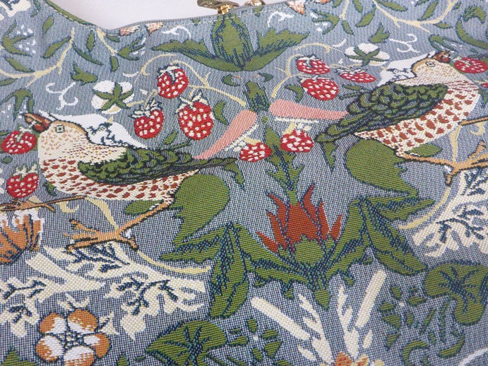 Signare Tapestry Hobo Slouch Bag - William Morris Strawberry Thief Grey