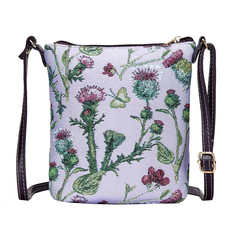 Signare Tapestry Thistle Crossbody Sling Bag
