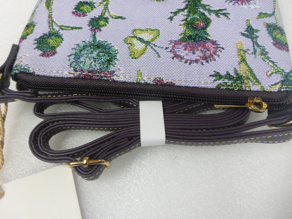 Signare Tapestry Thistle Crossbody Sling Bag