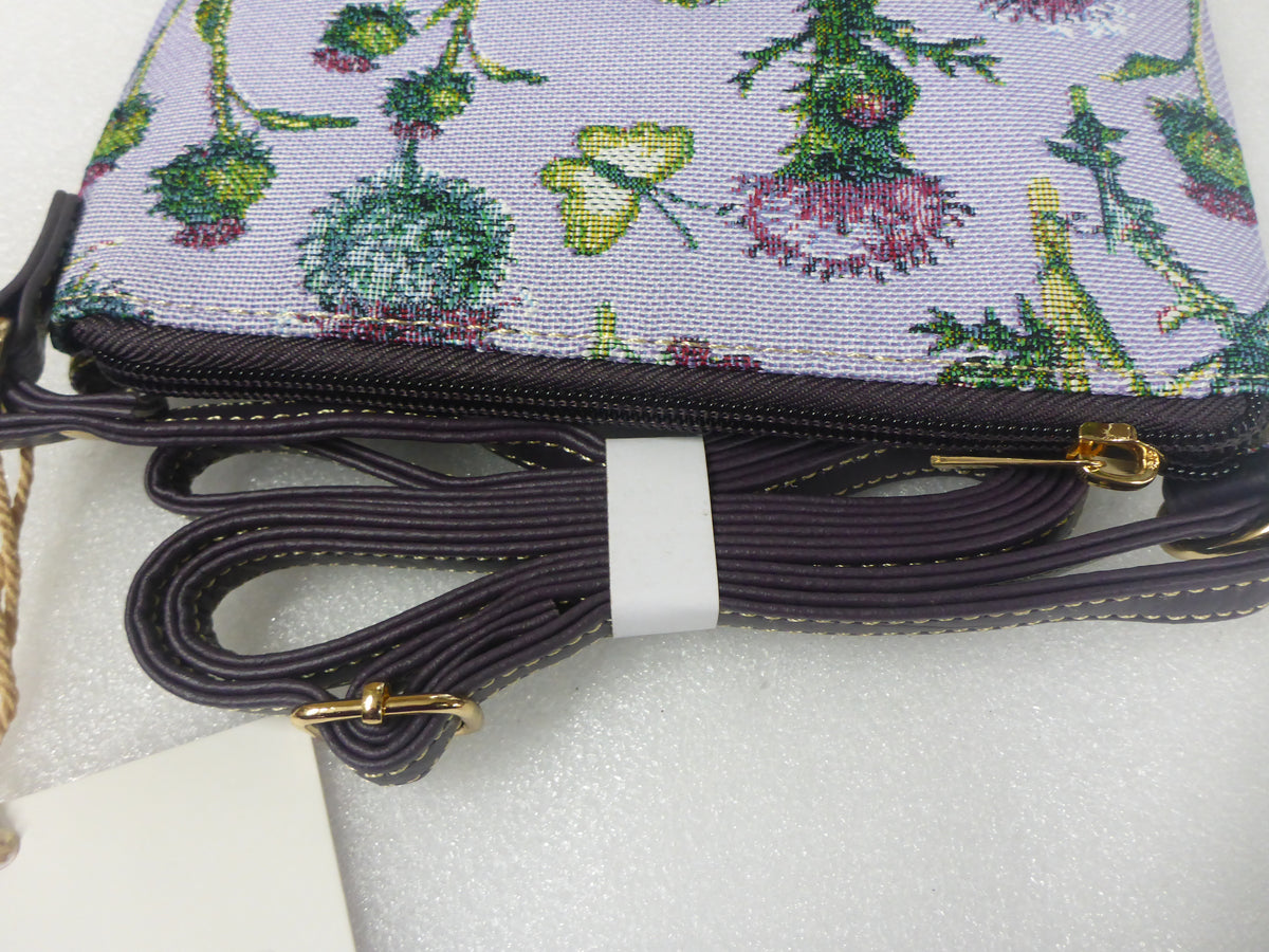 Signare Tapestry Thistle Crossbody Sling Bag