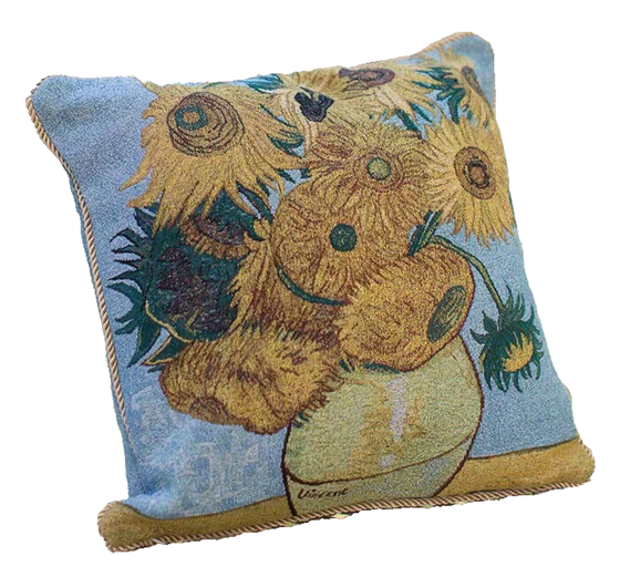 Signare Tapestry Cushion Cover 45cm - Van Gogh Sunflowers