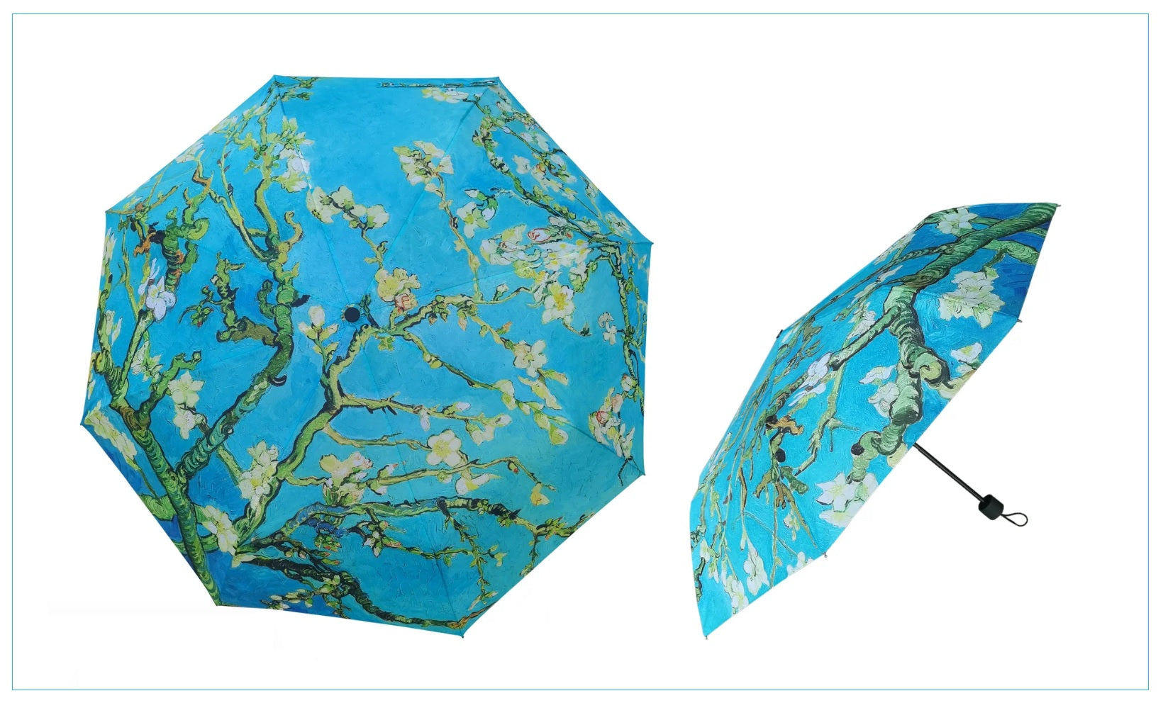 Signare Van Gogh Almond Blossom Compact Folding Umbrella