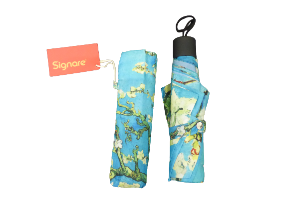 Signare Van Gogh Almond Blossom Compact Folding Umbrella