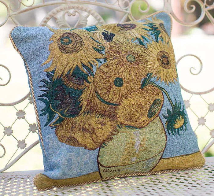 Signare Tapestry Cushion Cover 45cm - Van Gogh Sunflowers