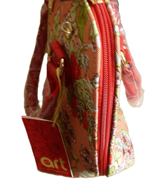 Signare Tapestry Convertible Grab & Shoulder Bag - Wild Strawberry
