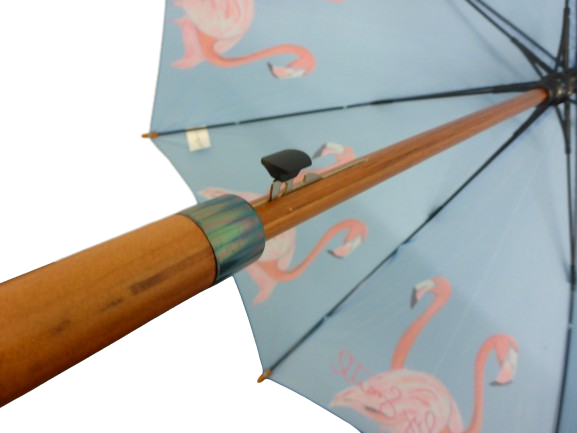 Soake Emily Smith Art Walking Stick Umbrella Flossy and Amber Flamingo
