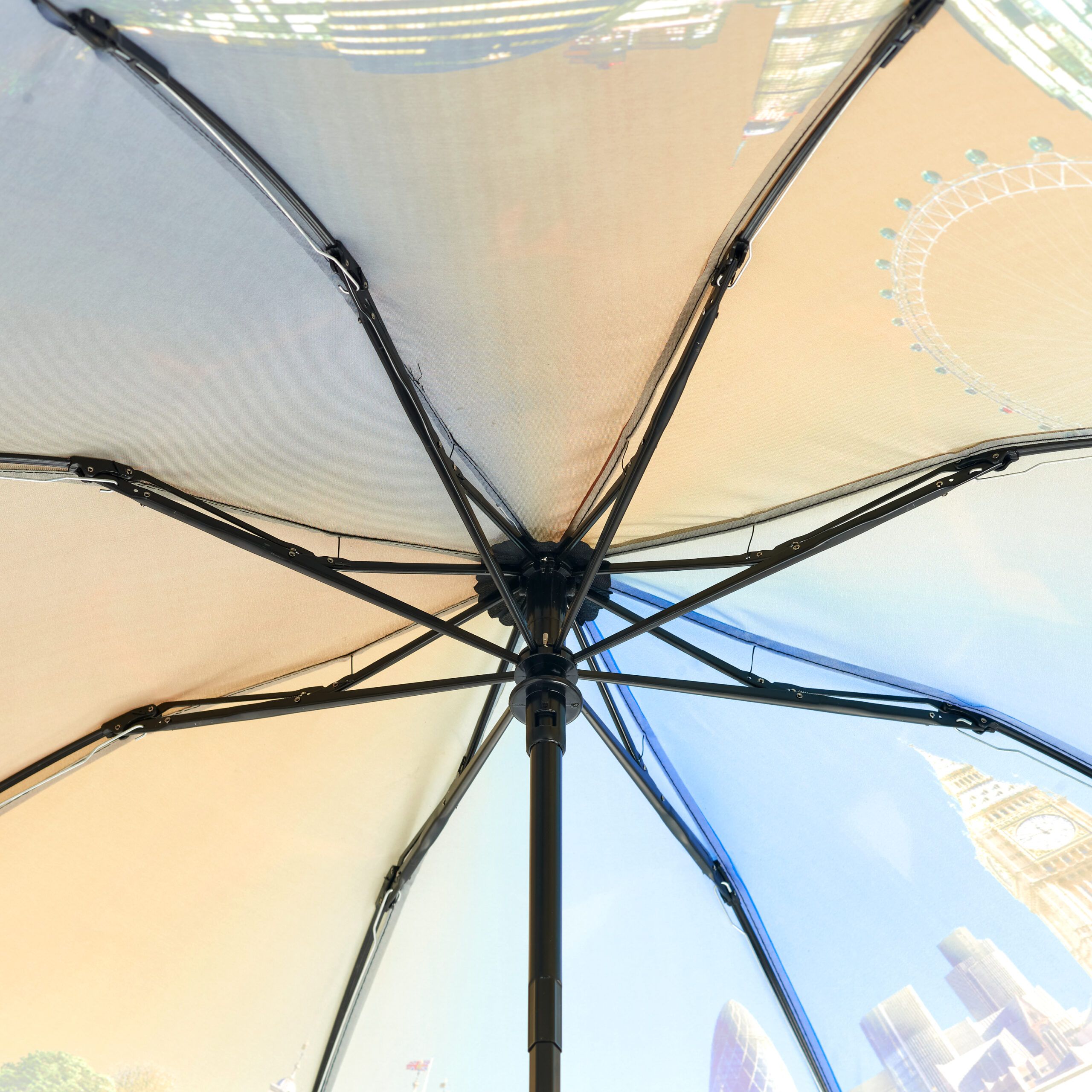 Soake Compact Folding Umbrella - London Day & Night Design