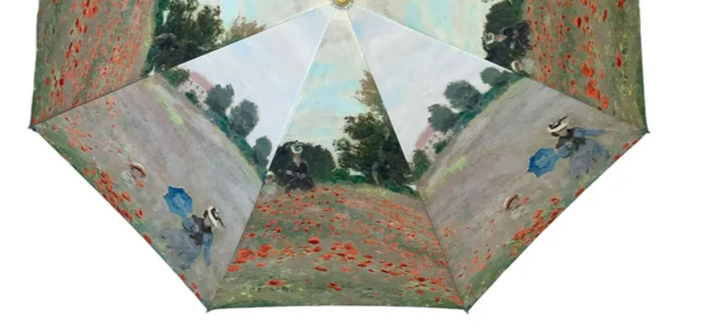 Soake Storm King Compact Folding Umbrella Monet's Poppy Fields