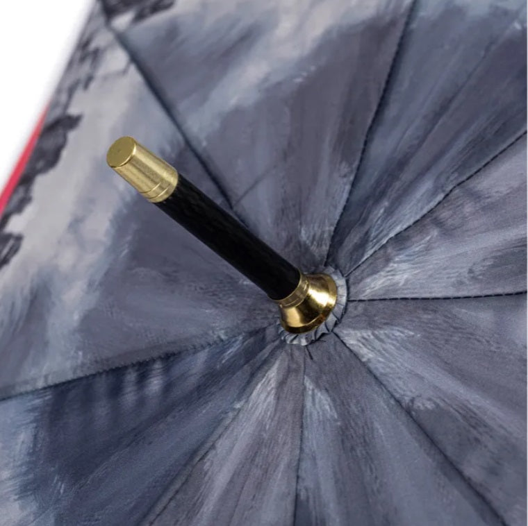 Soake Storm King New York Print Walking Stick Umbrella in Black and White